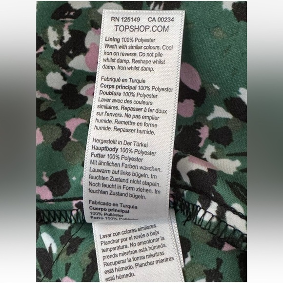 Topshop Dress Size 8 Pink Green Cutout Back Party Girly Wedding Guest Pretty EUC - Picture 10 of 10